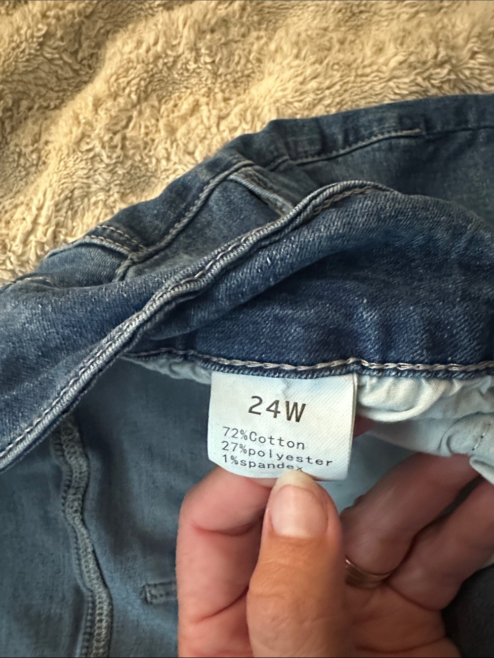Women's Distressed Denim Rolled-Hem Shorts - Blue - Picture 2 of 3